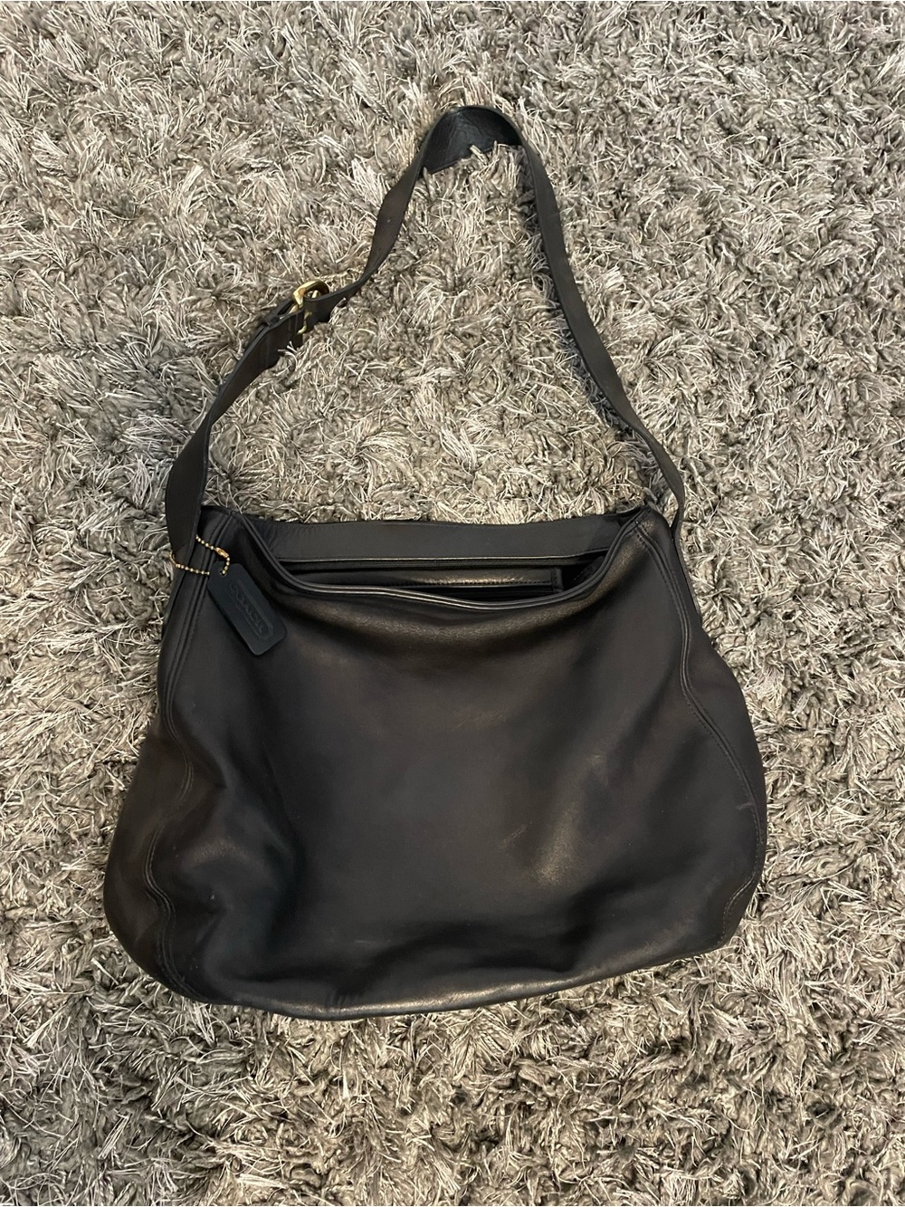 Coach Black Leather Shoulder Bag